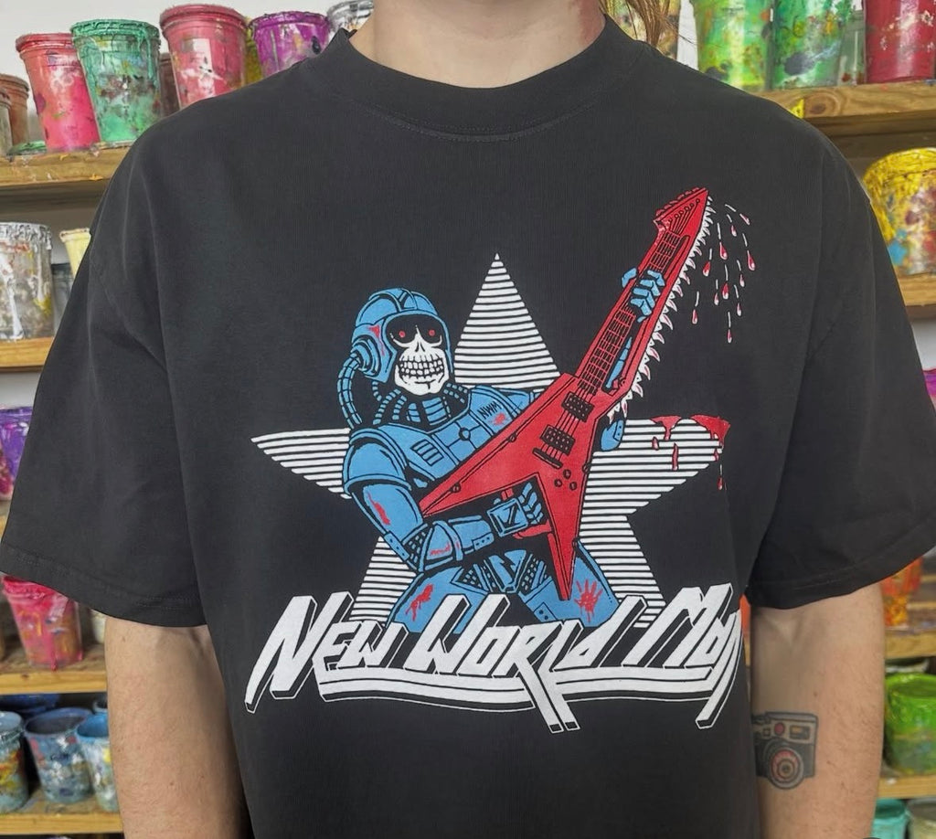 New World Man Guitar Chainsaw Shirt